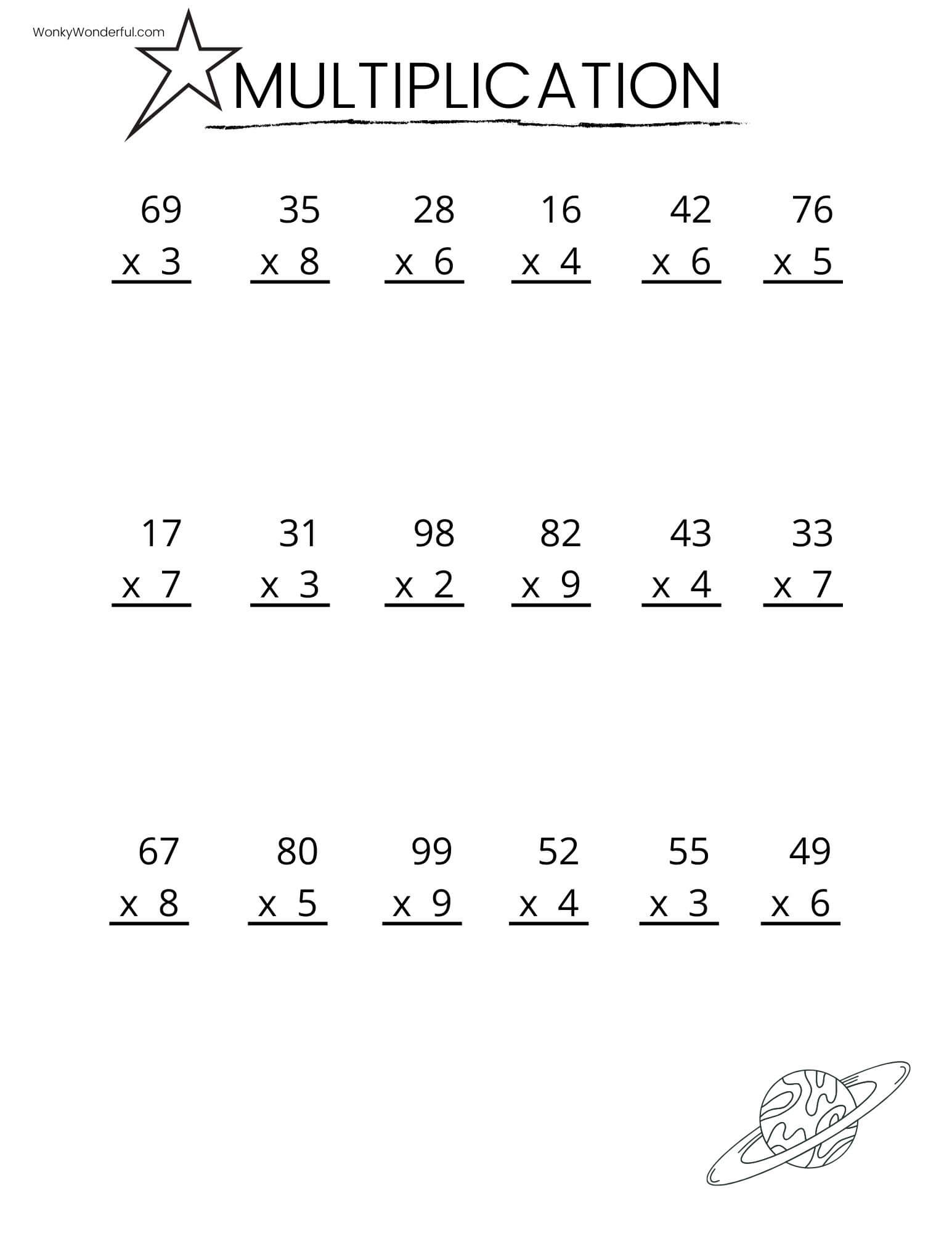 Easy Math Printable Worksheet