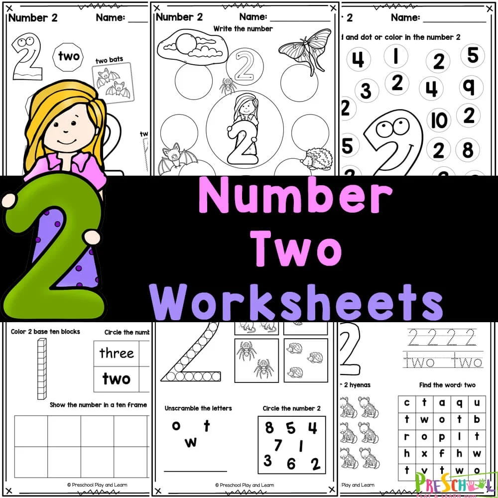 Number 2 Preschool Printable