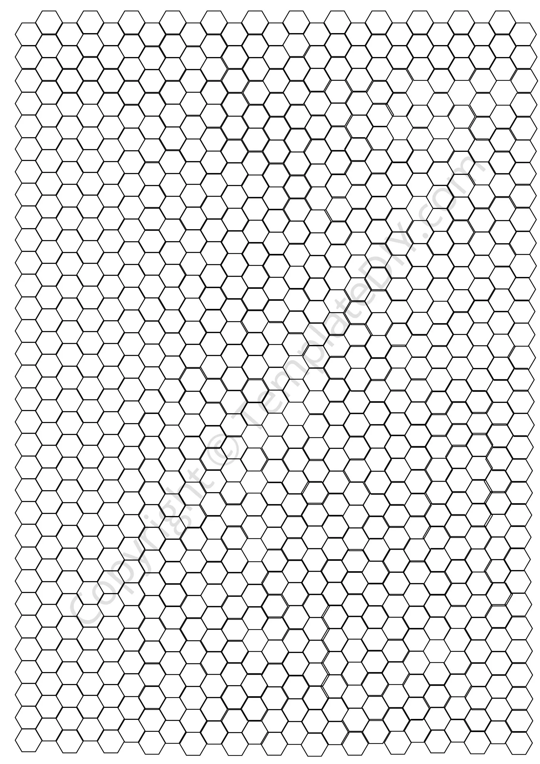 Hexagon Graph Paper Grid Paper Template Printable PDF