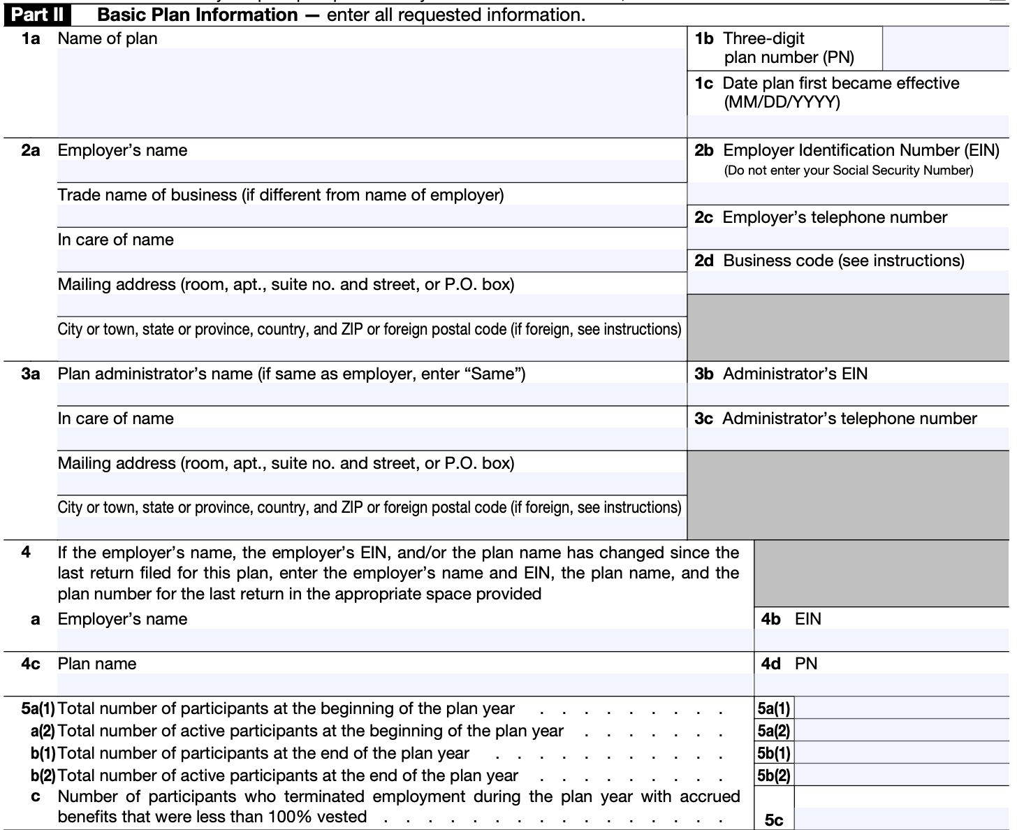 Irs Form 5500 Ez Instructions 2024