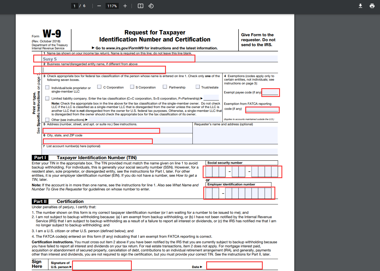 W-9 Form Meaning