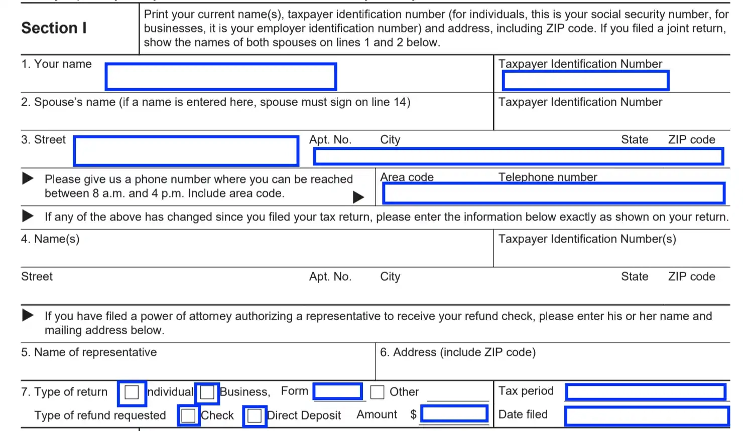 IRS Form 3911 Fill Out Printable PDF Forms Online