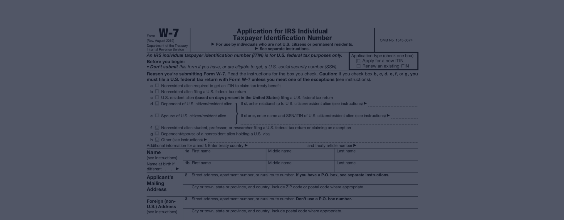 W7 Form 2023 Printable