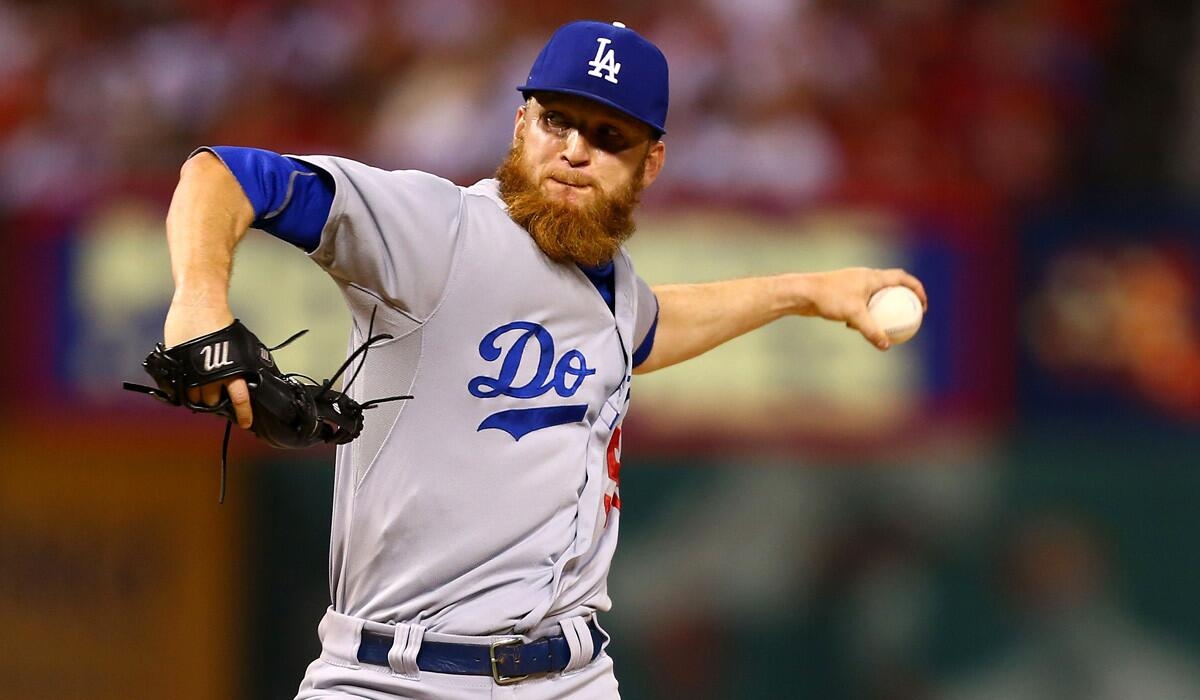 J P Howell Is Glad To Be Pitching A Lot Los Angeles Times