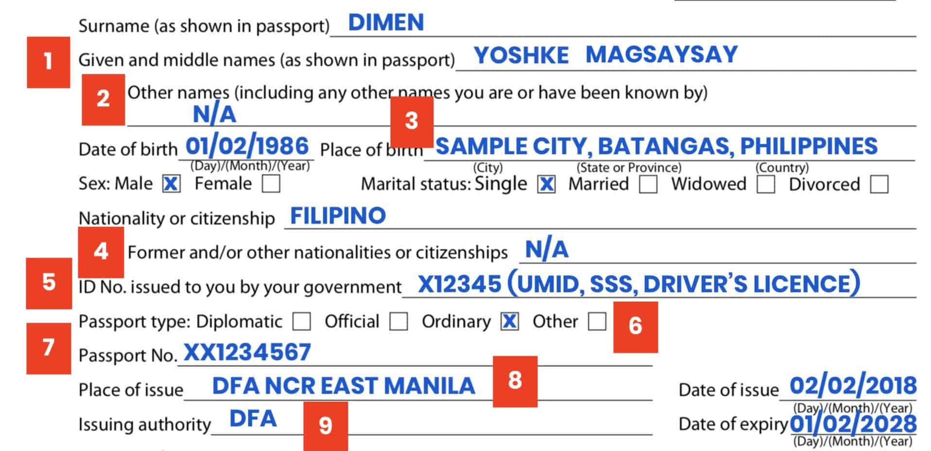 JAPAN VISA APPLICATION FORM Sample How To Fill It Out The 