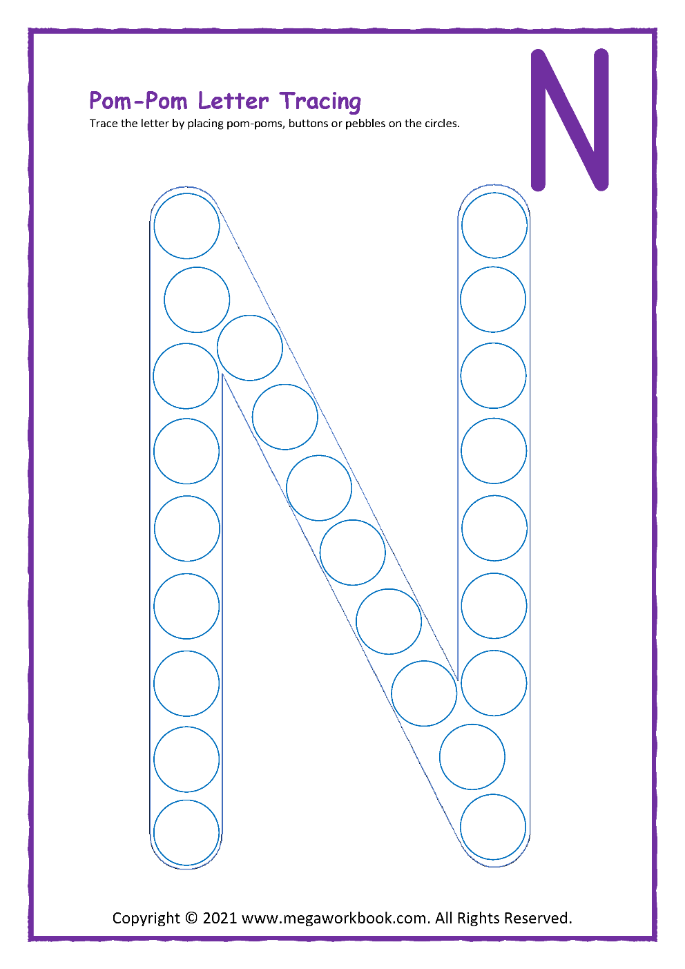 Printable Letter N Worksheet For Preschool