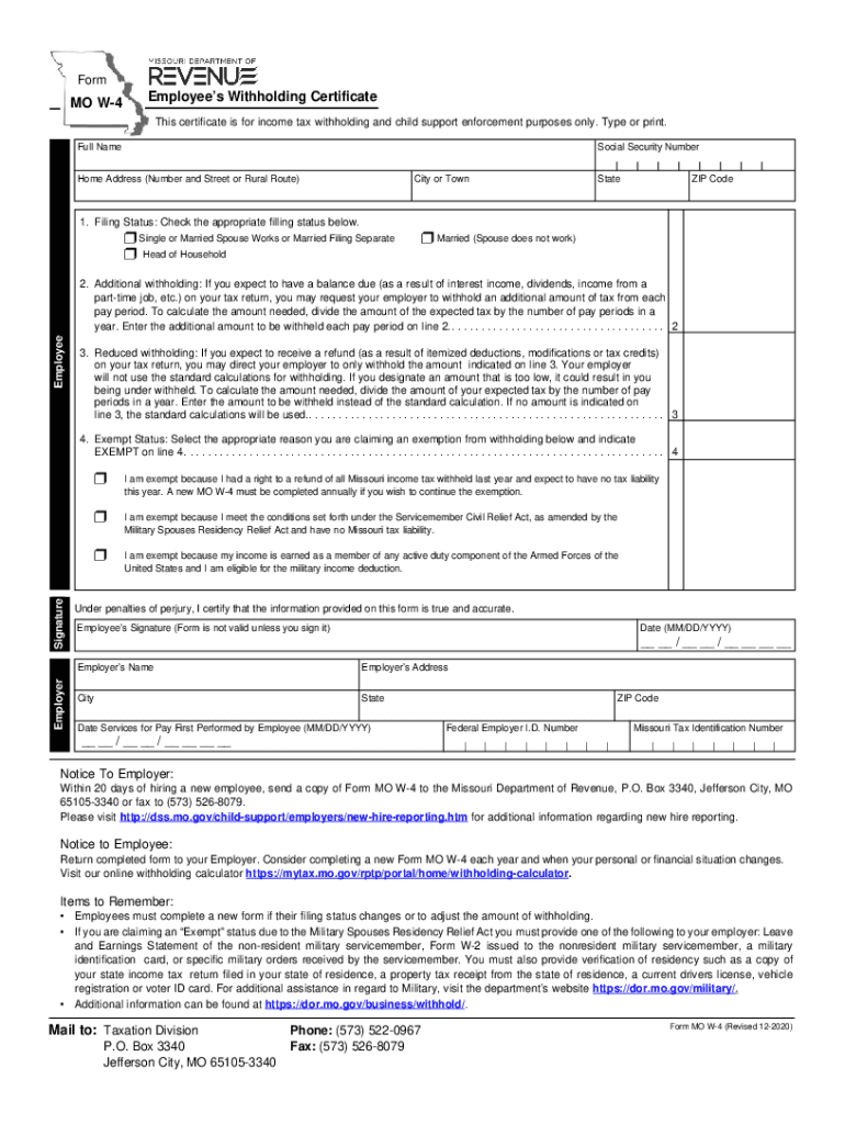 Mo Form 4923 H Form