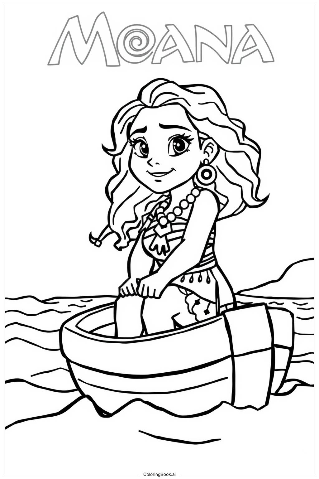 Moana Coloring Page Printable