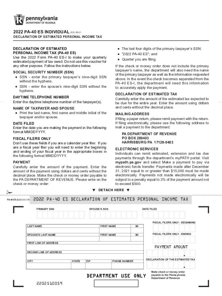 Printable Form Pa 40