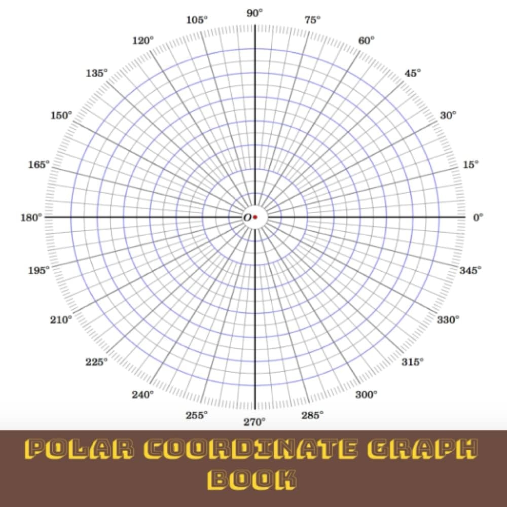 Polar Coordinate Graph Paper Notebook Polar Coordinates Ali 