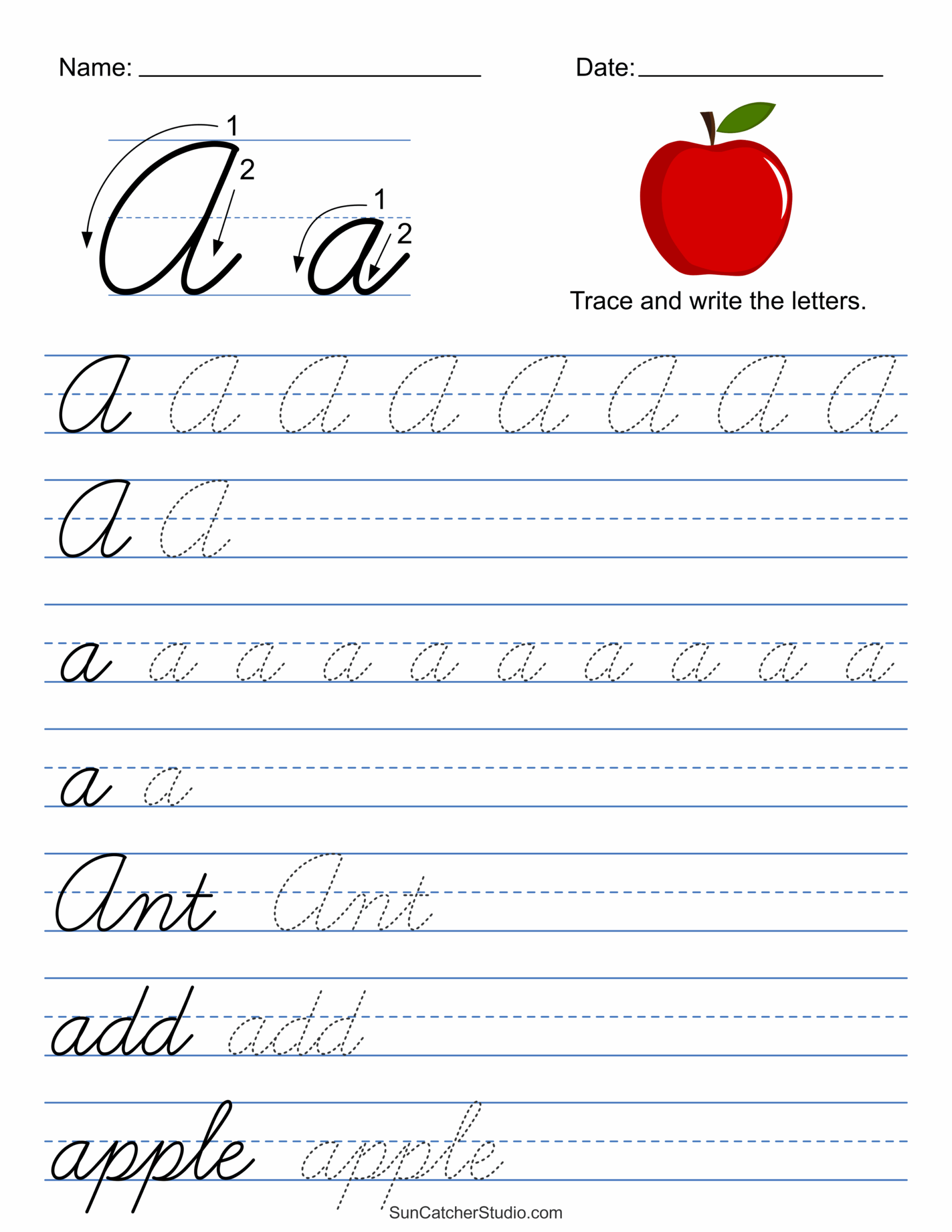 Free Printable Cursive Writing Worksheets Pdf