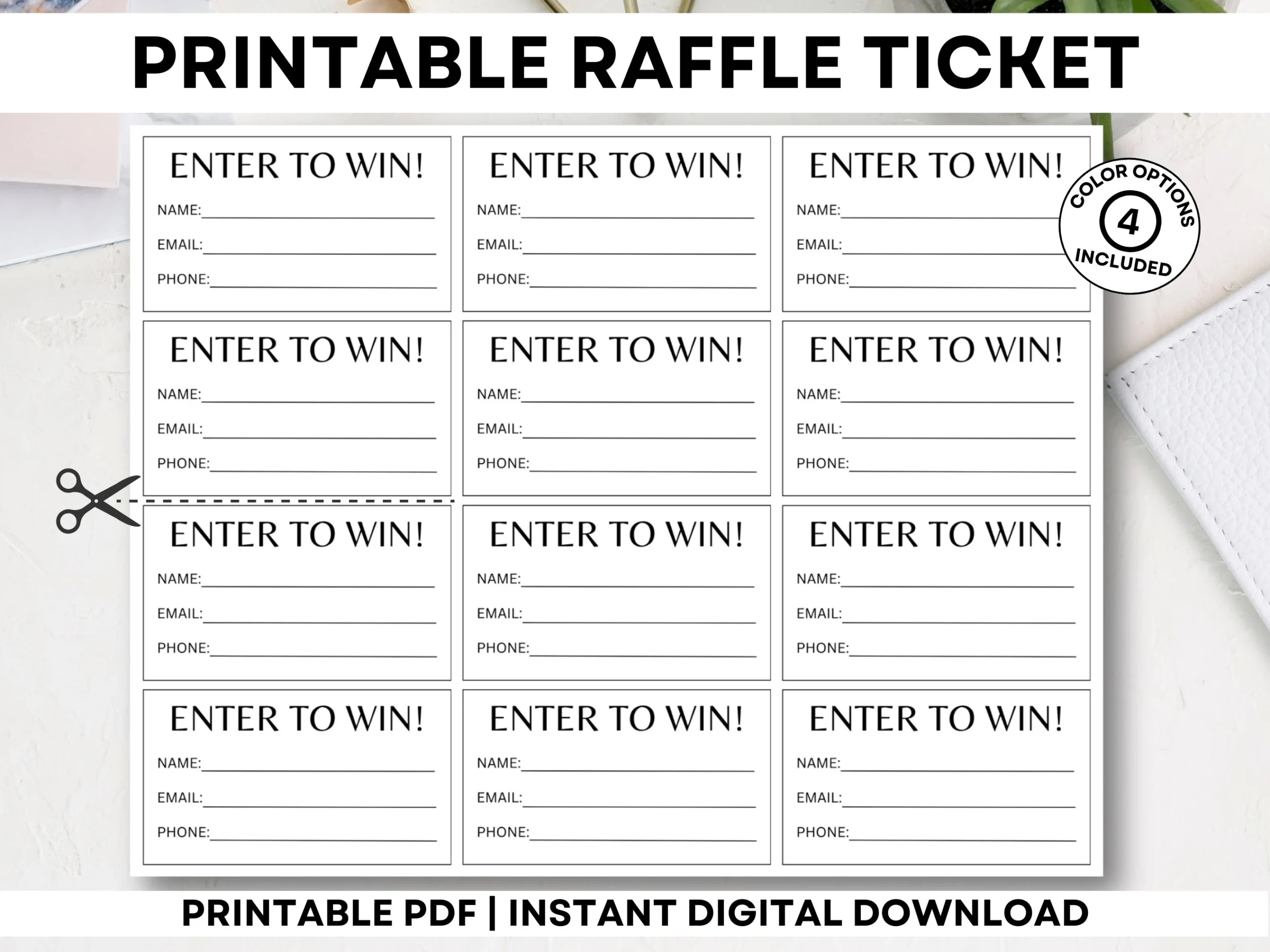 Raffle Tickets Template Printable