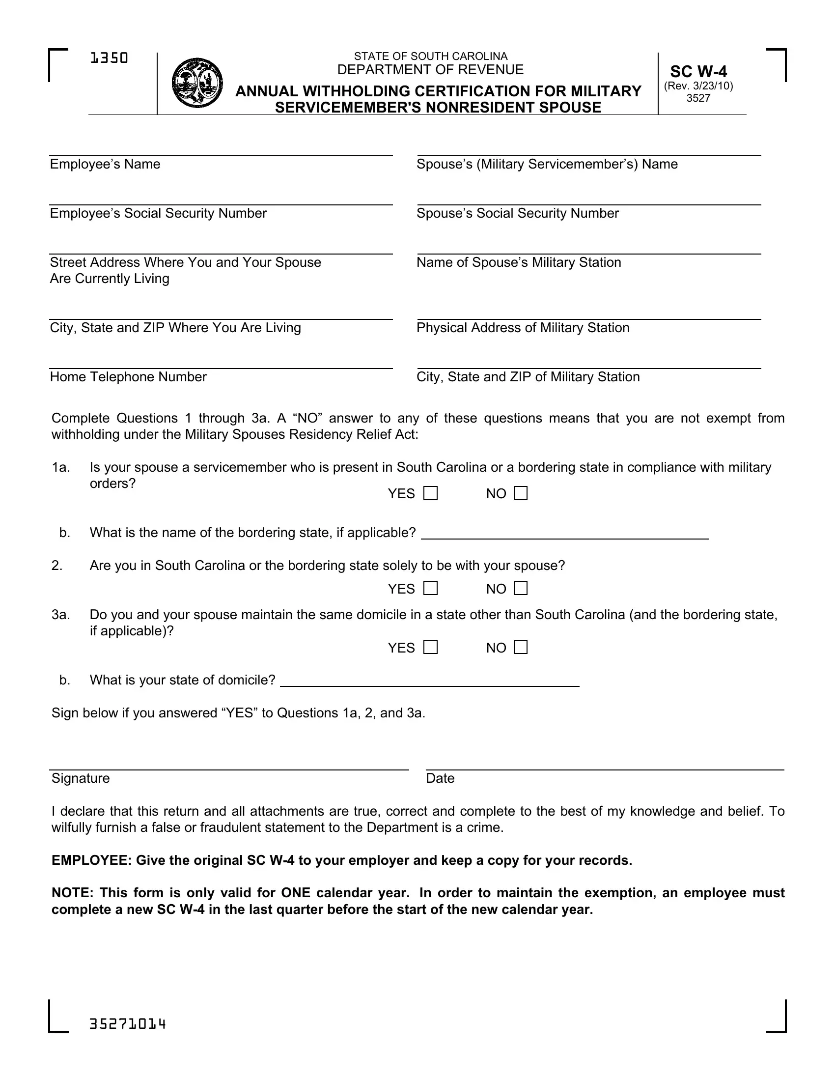 Sc W 4 Form Fill Out Printable PDF Forms Online
