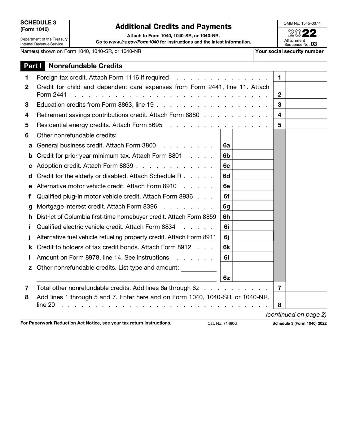 Schedule 3 Form 1040 Fill And Sign Online With Lumin
