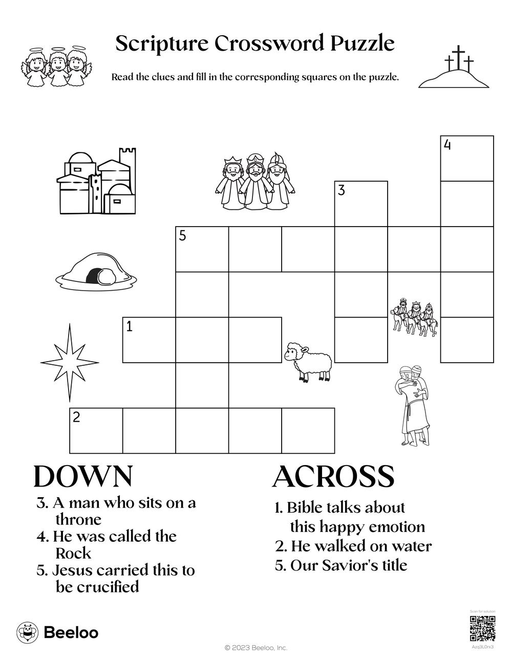 Bible Verse Crossword Puzzles Printable