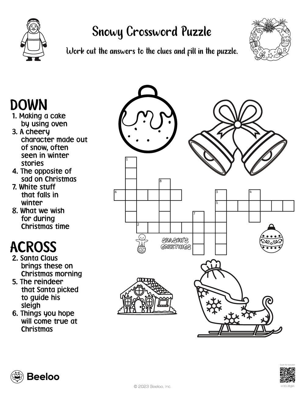 Printable Crossword Puzzles Winter