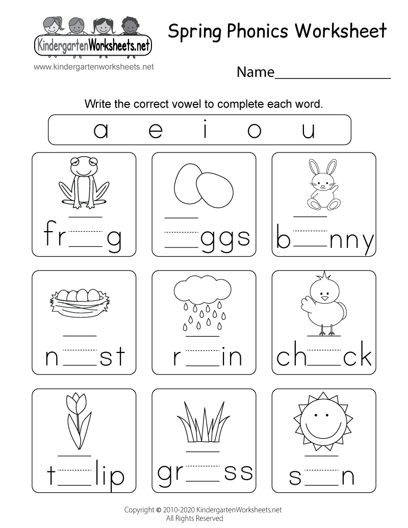 Printable Phonics Worksheets For Kids