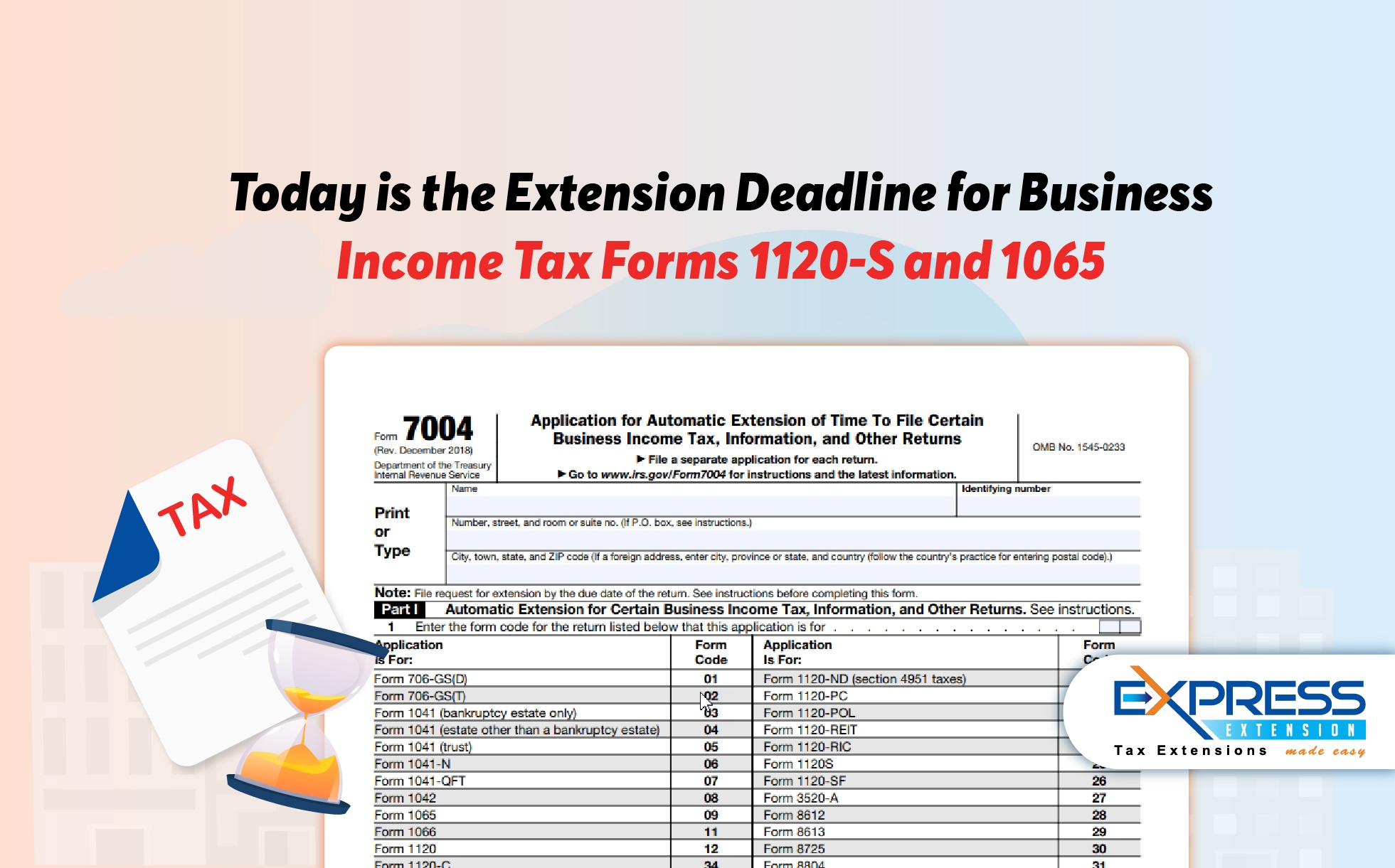 Today Is The Extension Deadline For Business Income Tax Forms 1120 