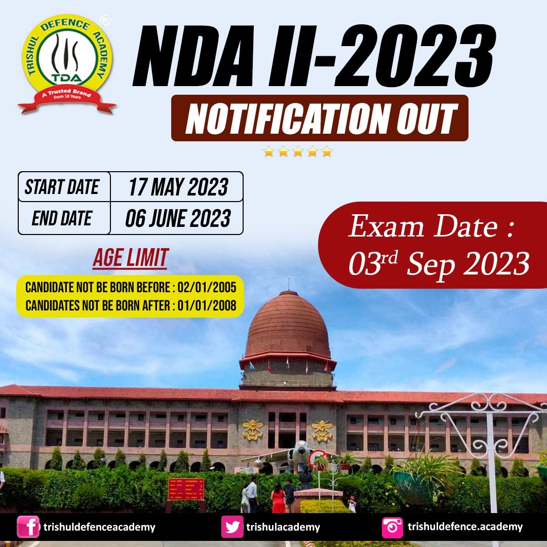 UPSC NDA 2 2023 Notification Out Age Limit Exam Date