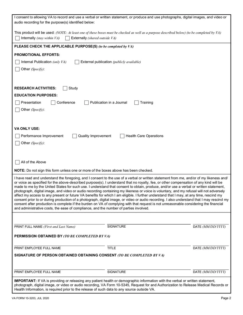 VA Form 10 3203 Fill And Sign Online With Lumin