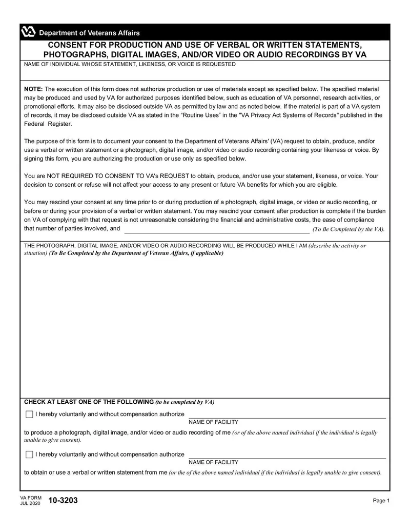 VA Form 10 3203 Fill And Sign Online With Lumin