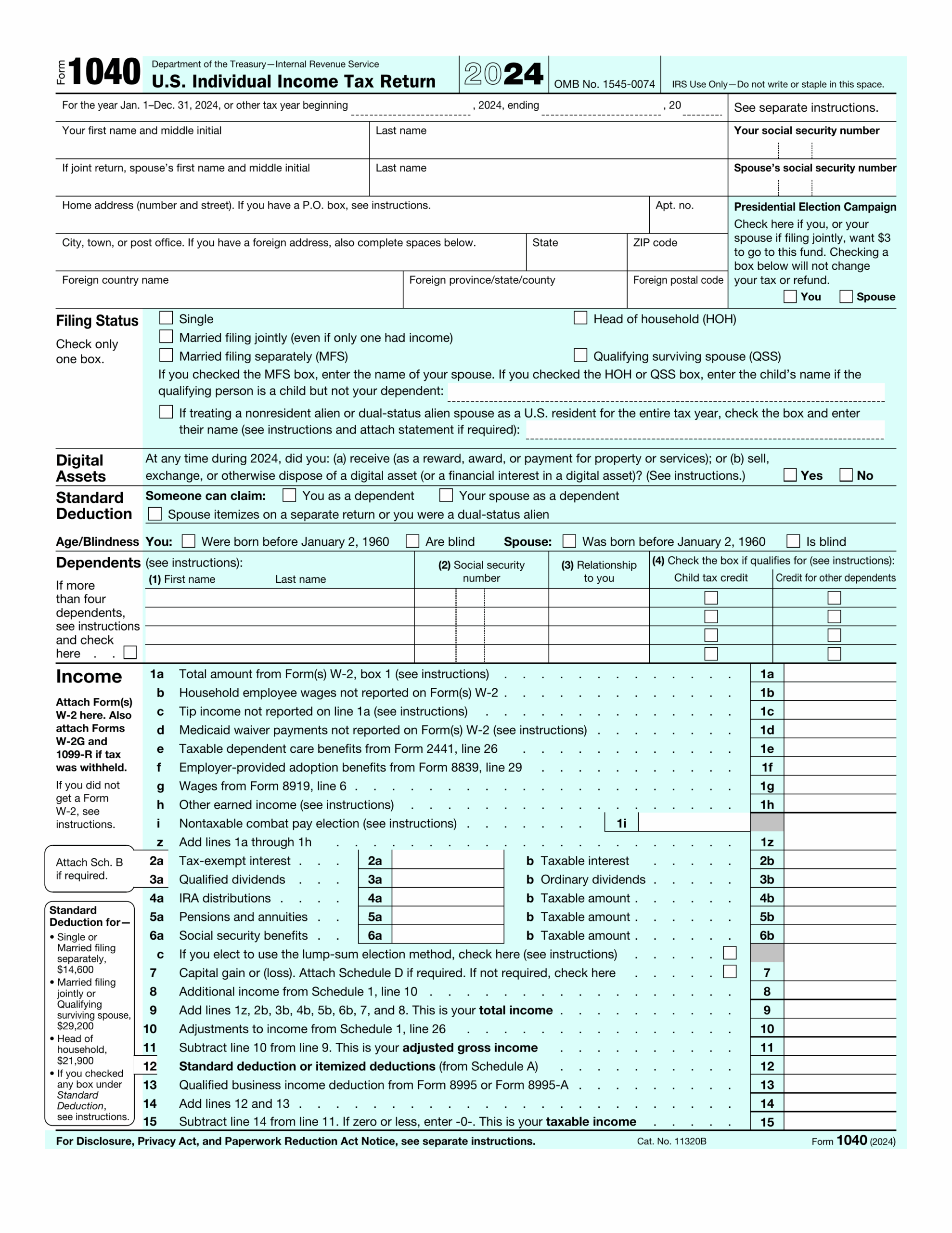 Editable W-9 Form 2024
