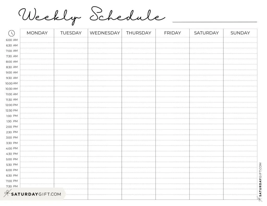 Weekly Planner Printable 39 Cute Free Weekly Calendar Templates 