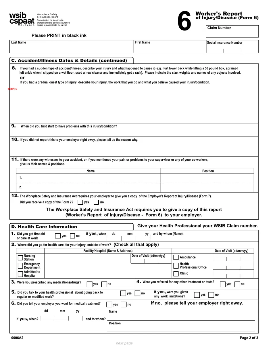 Fillable Form 7 Wsib