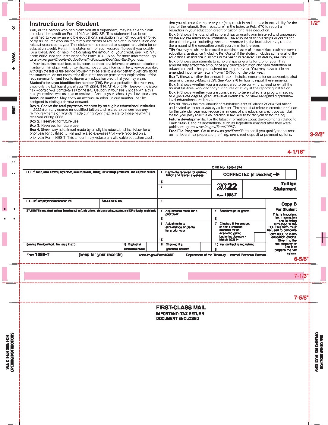 1098 T Form 2022 Pdf