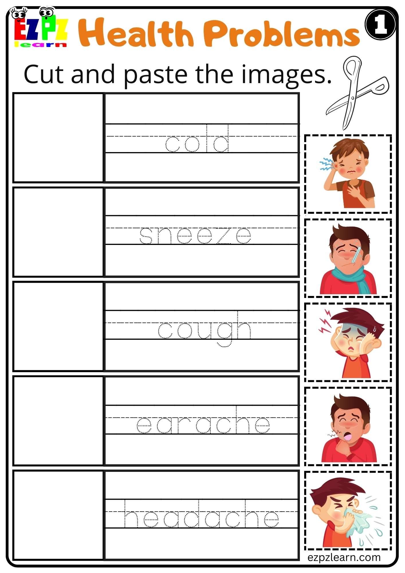 Free Printable Worksheets Kindergarten Health
