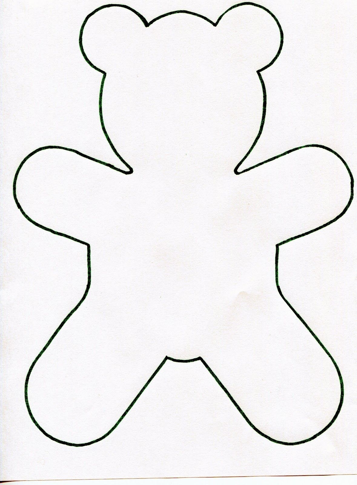 Cut Out Teddy Bear Template Printable