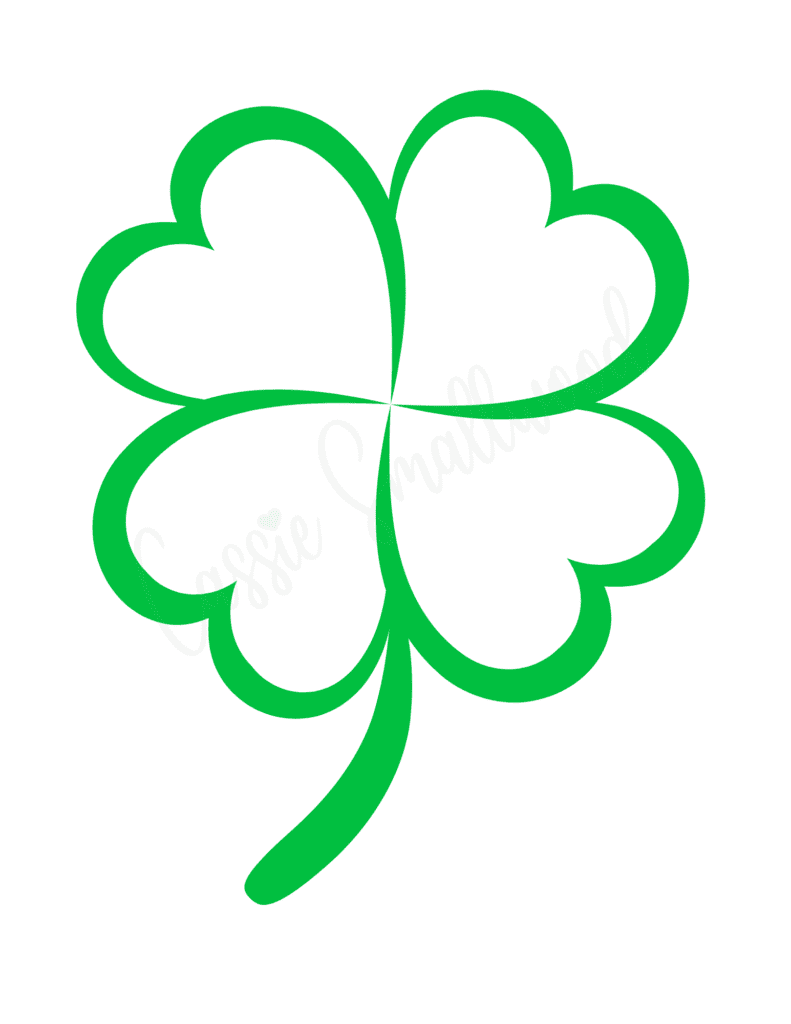 Four Leaf Clover Template Printable