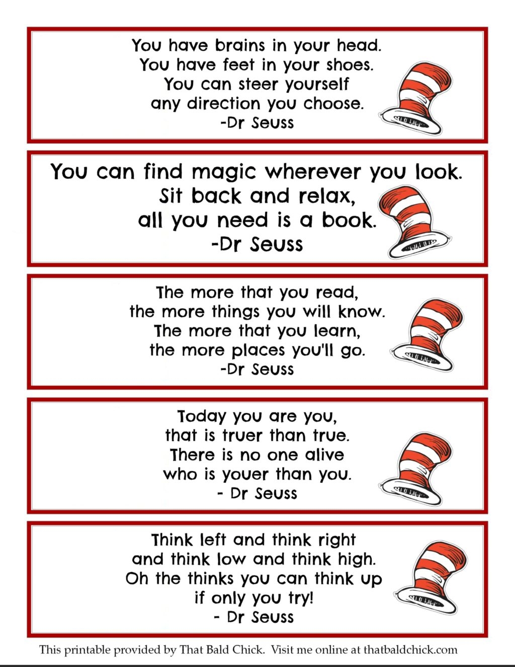 Printable Dr Seuss Books