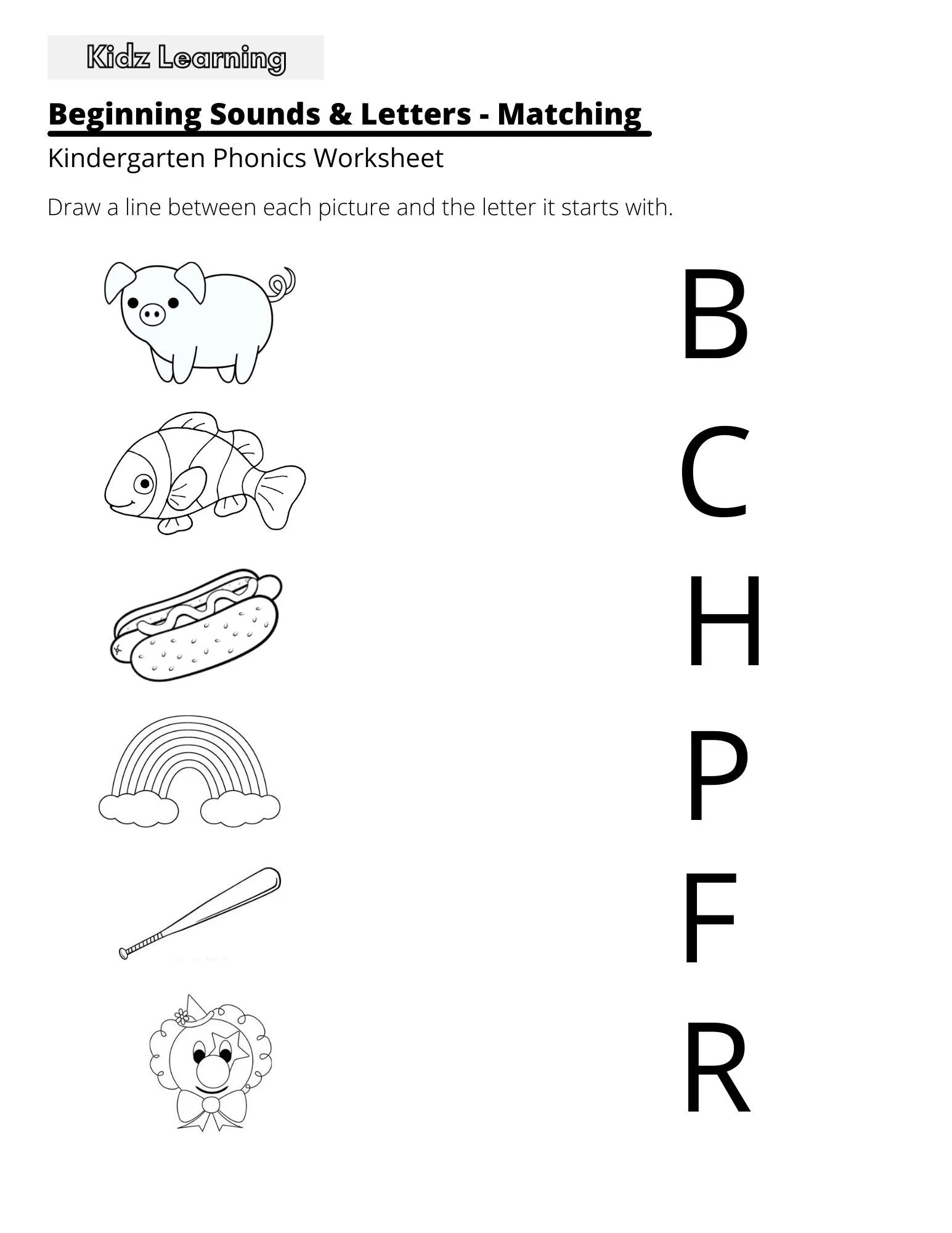 15 Printable Beginning Sounds Worksheets Preschool 1st Grade 