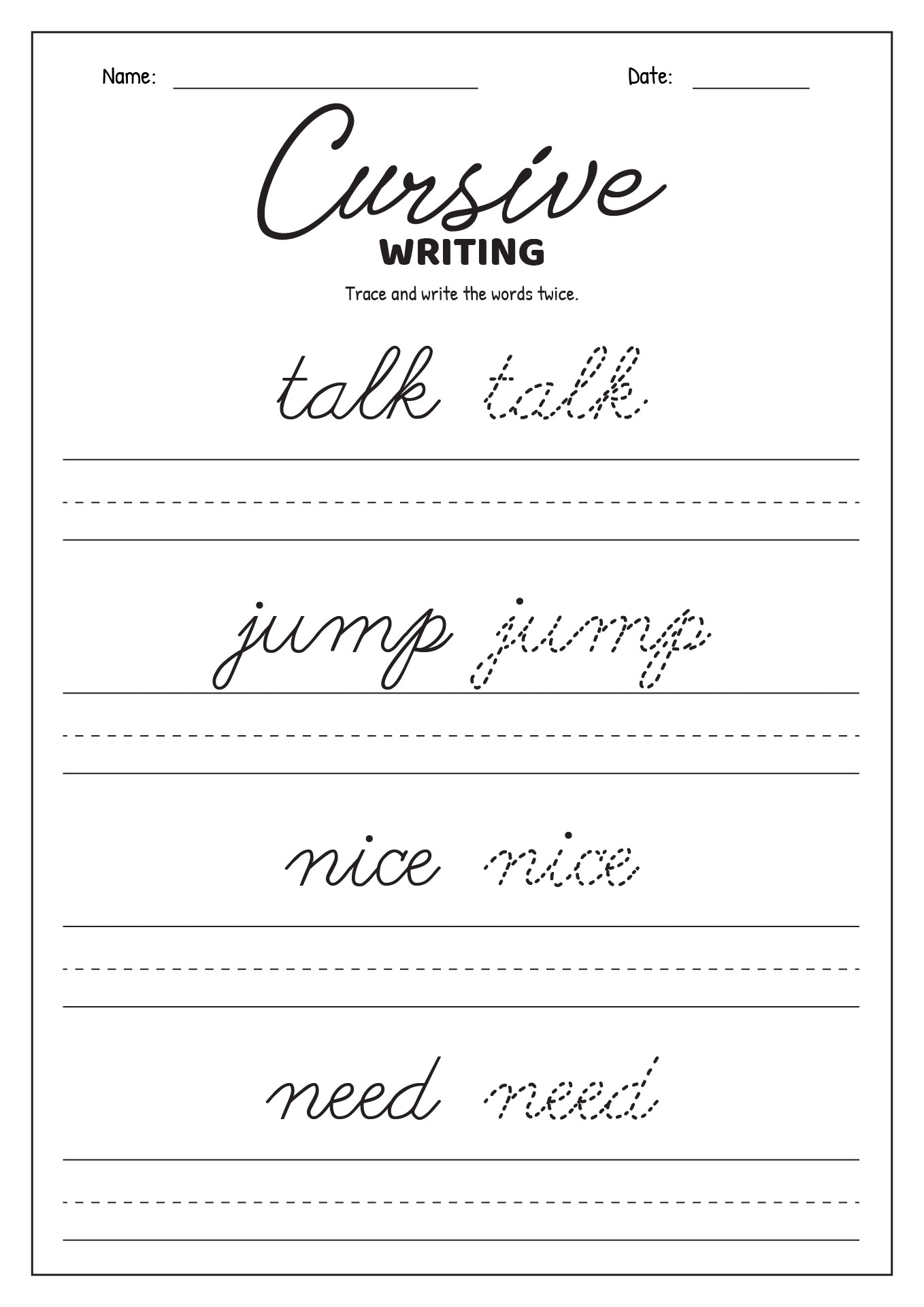 16 Cursive Writing Worksheets For 3rd Grade Free PDF At 