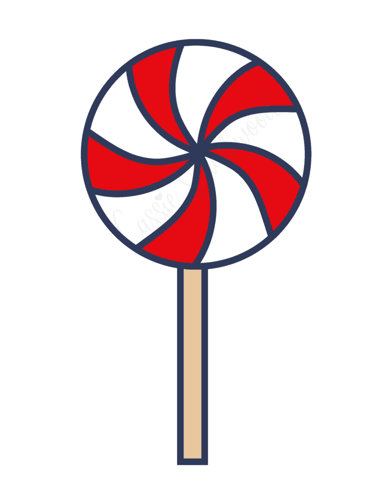 Printable Peppermint Candy Template