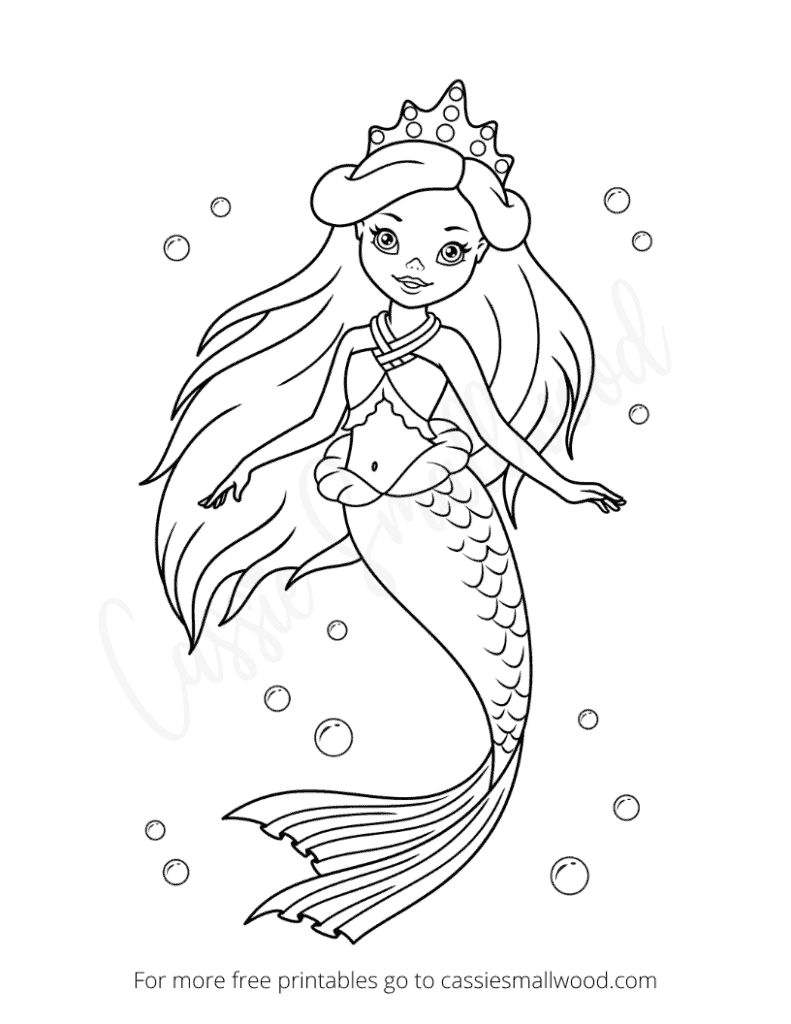 Mermaid Printable Template