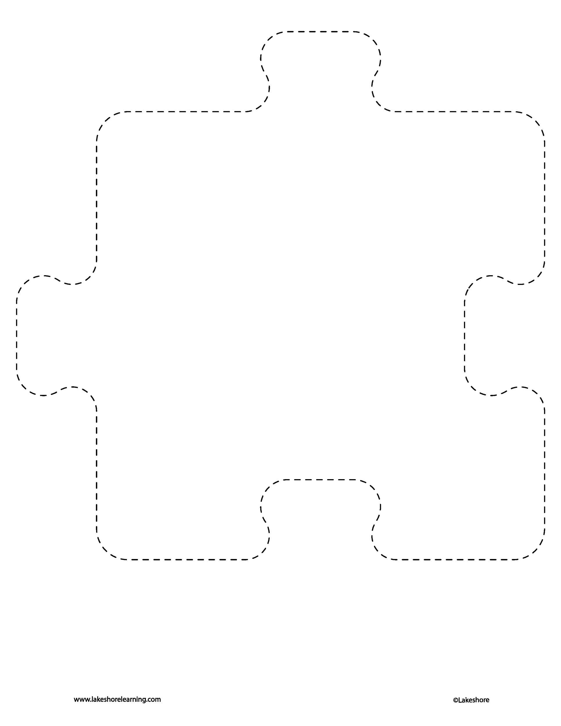 Puzzle Piece Template Printable