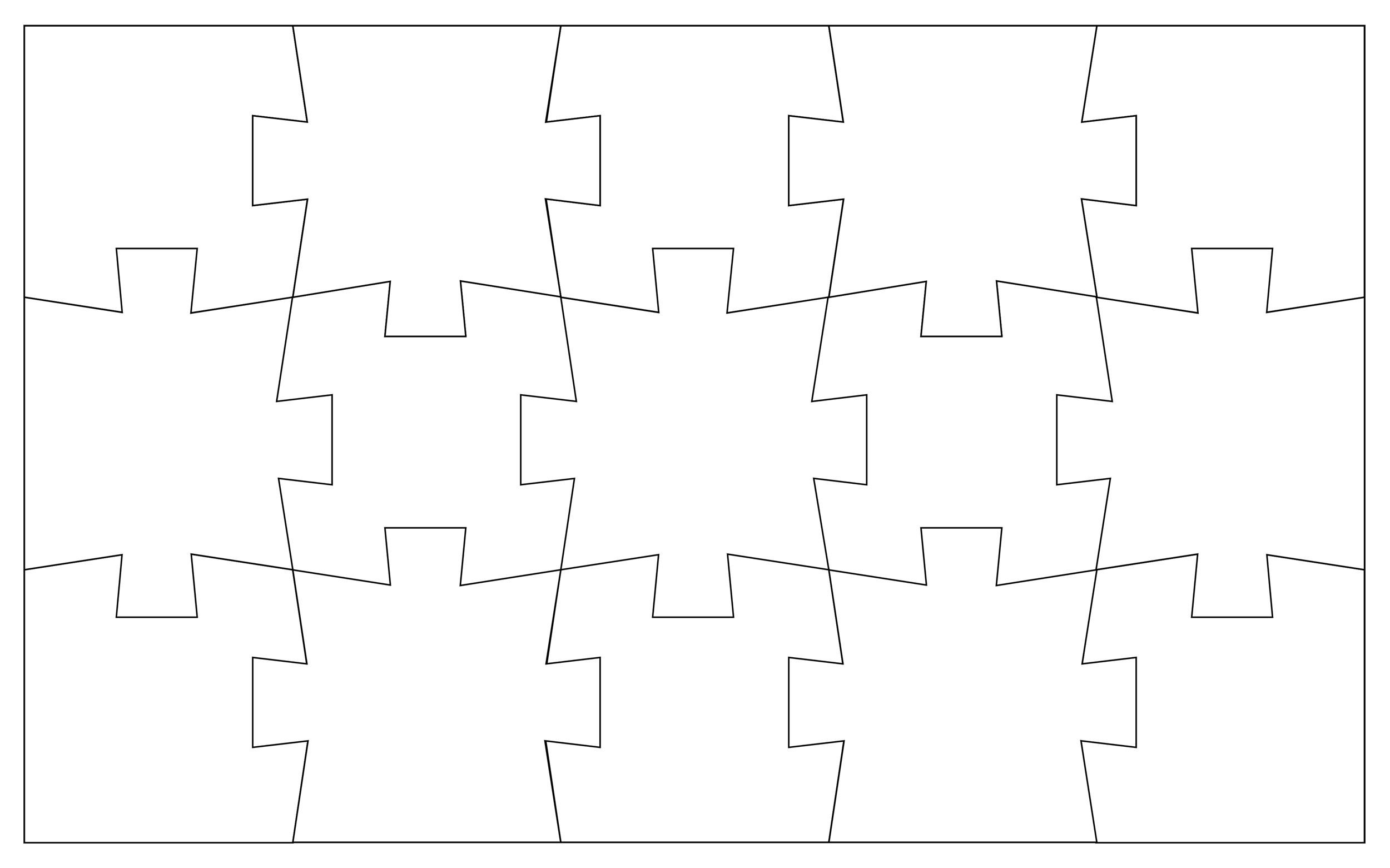 Printable 12 Piece Puzzle Template