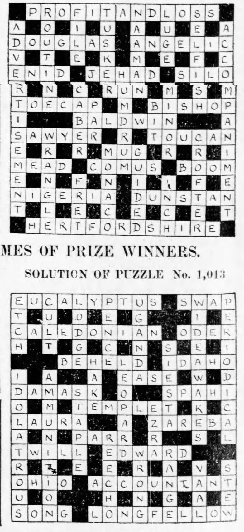 Printable Sheffer Crossword Puzzles Free