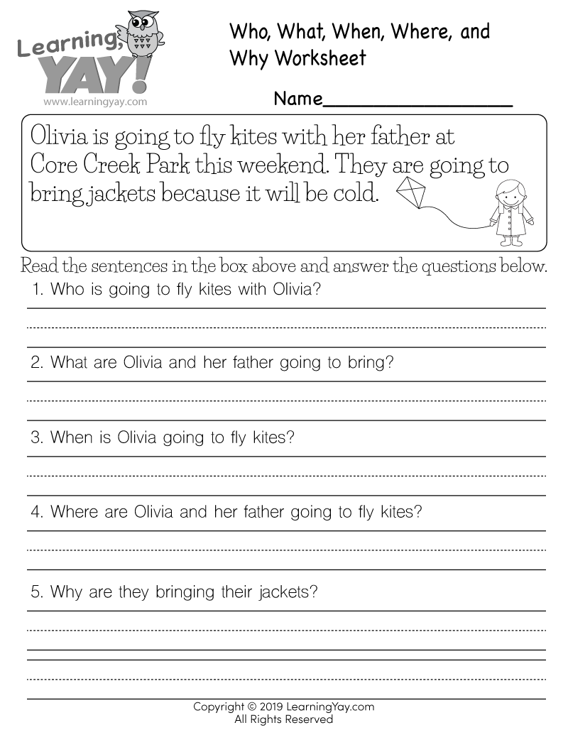 Free Printable Worksheets For First Grade Pdf