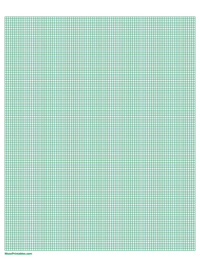 2 MM Green Graph Paper A4 PDF