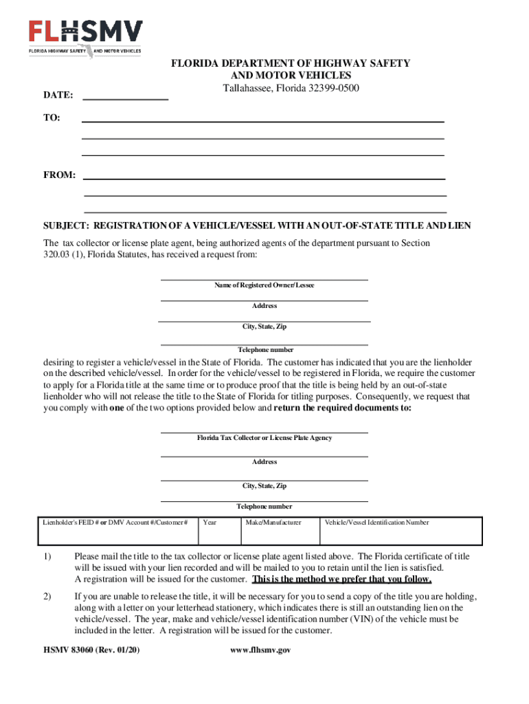 2020 2025 Form FL HSMV 83060 Fill Online Printable Fillable 
