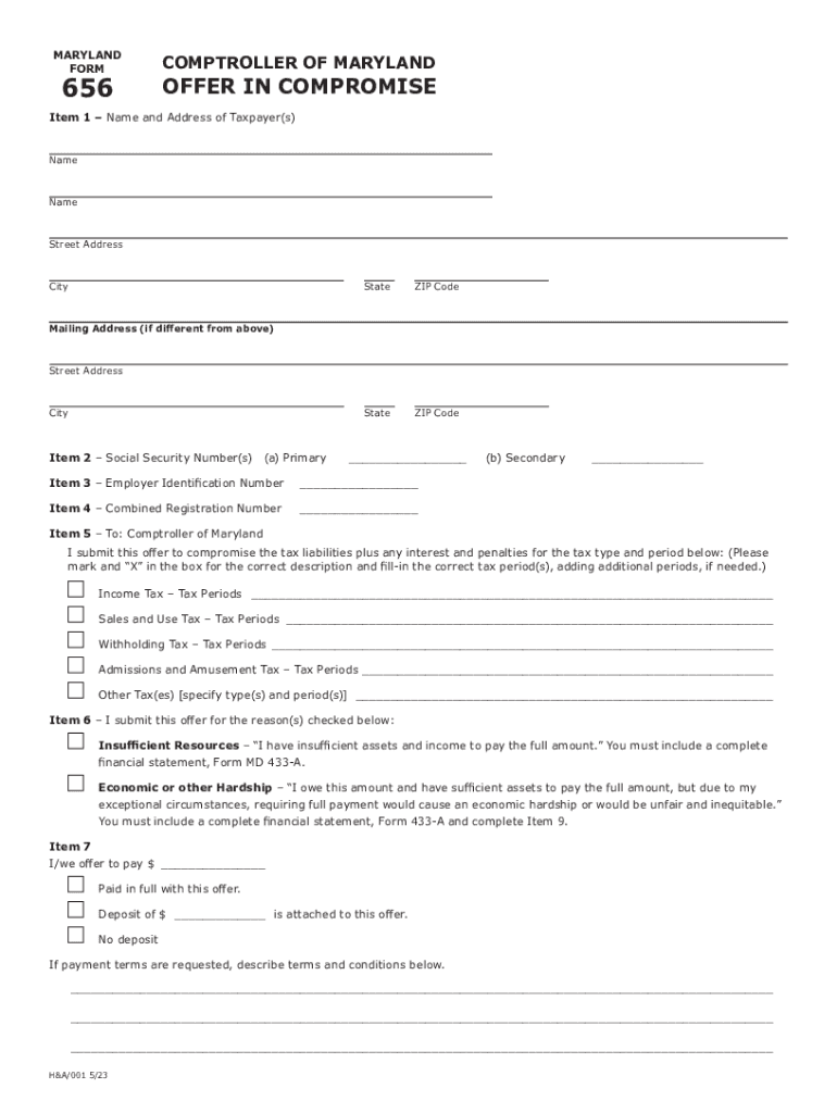 2023 2025 Form MD Comptroller 656 Fill Online Printable Fillable 