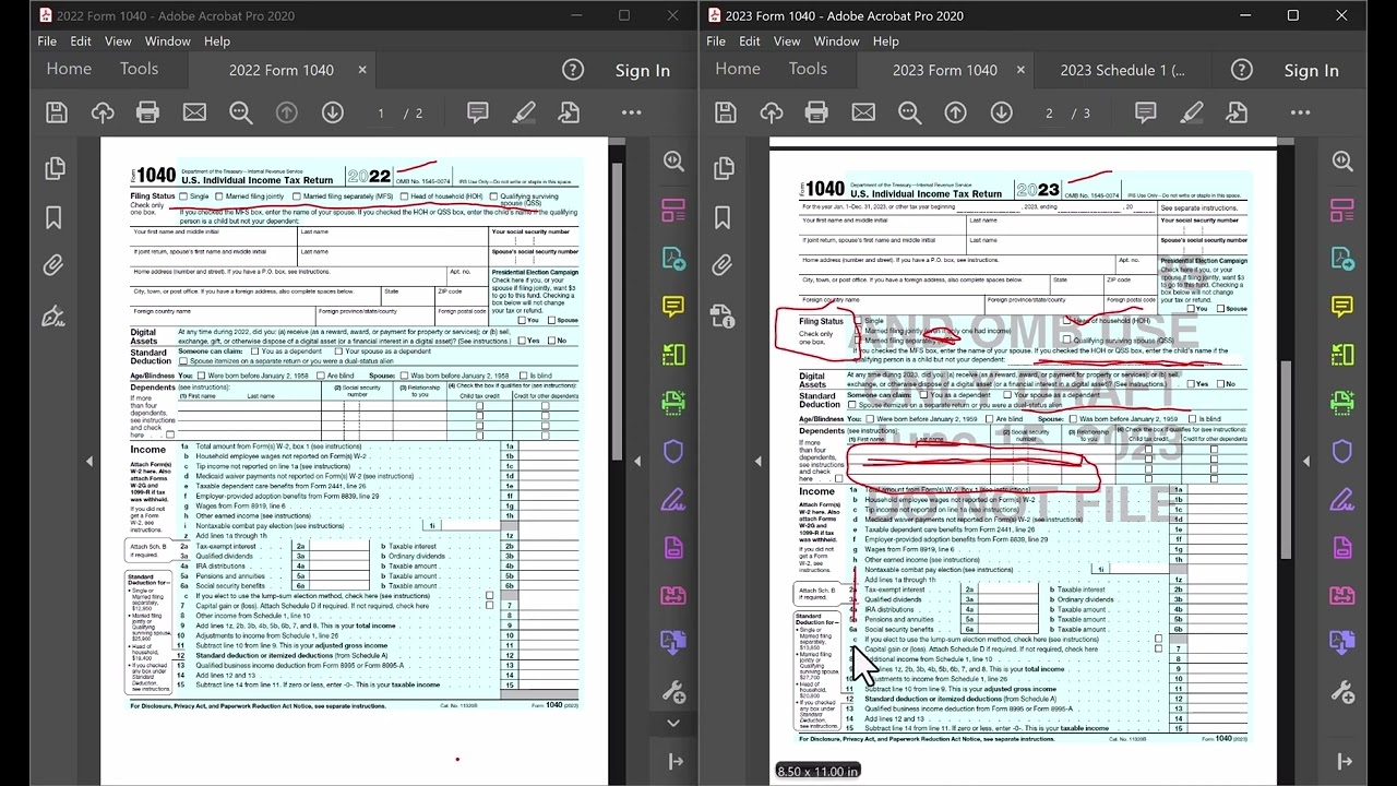 Irs Form Schedule 1 2023