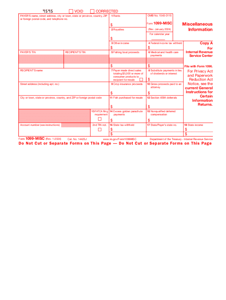 Irs 1099 Form 2024