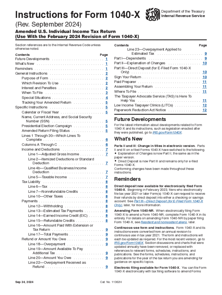 1040 X Form Printable