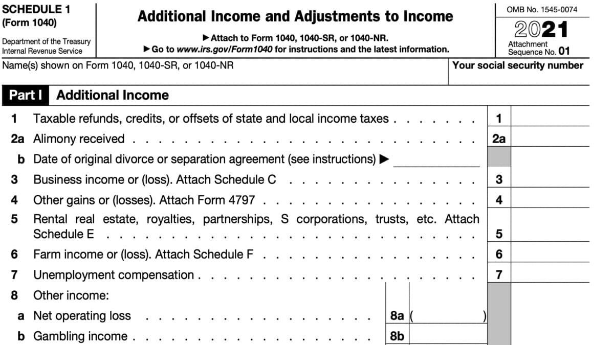 2024 Schedule 1 Form Printable