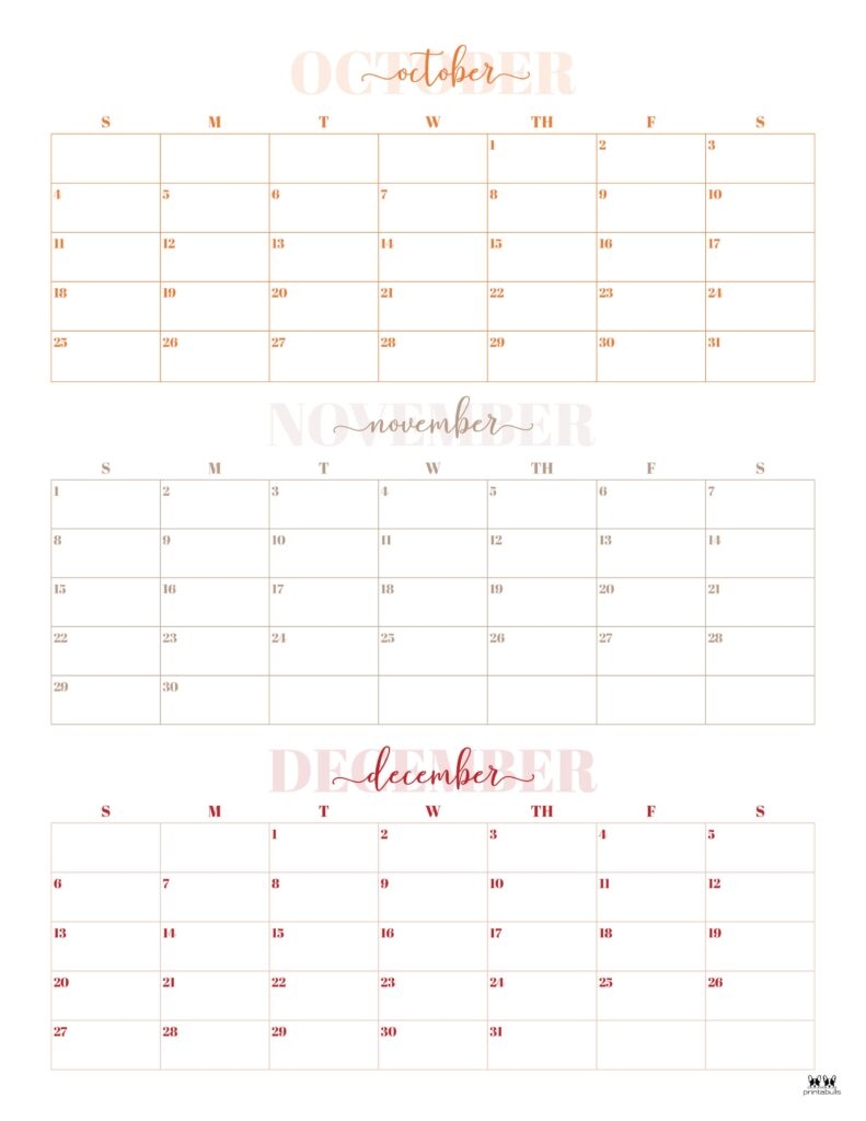 3 Month Calendar 2026 Printable Free