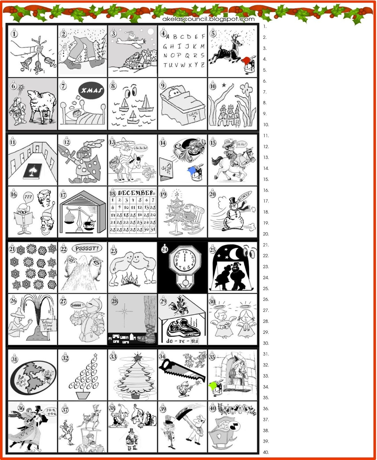 Free Printable Christmas Rebus Puzzles